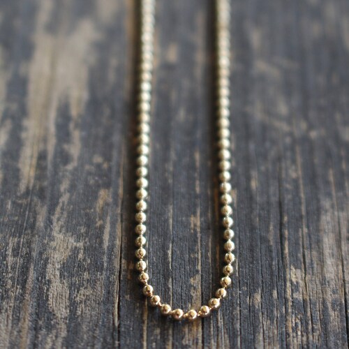 Silver Bead Chain Necklace / Solid 925 Sterling Silver / Ball Etsy