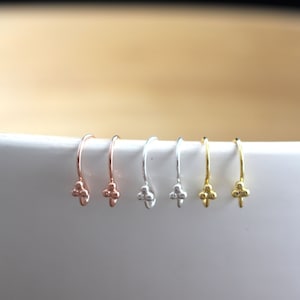 Earrings Ear Wires - Sterling Silver 18k Gold Rose Gold Filled Three Ball French Hooks - 21x10 mm - Artisan Wholesale Findings - DIY Jewelry