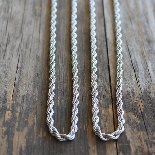 Stainless Steel Necklace Men Rope Chain 