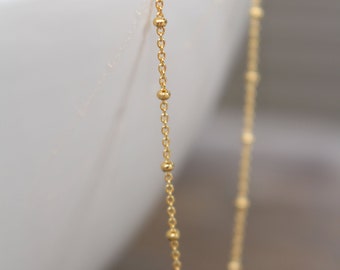 Satellite Chain by the Foot - Satellite Ball Chain 18k Gold Filled -  Wholesale Chains Bulk