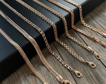 Rose Gold Necklaces - Various Styles and Lengths