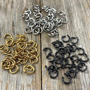 4mm Jump Rings, 200 Gold Plated Jump Rings Jumprings Open 4x0.5mm 24 Gauge  24G Link Connector Open Jump Rings - 5x4mm