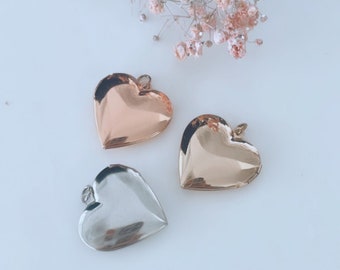 3 Heart Lockets for Pictures Wholesale - Rose Gold , Silver , Gold - Memory Lockets