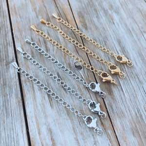 2mm Sterling Silver Figure 8 Chain Extender for Necklace or 