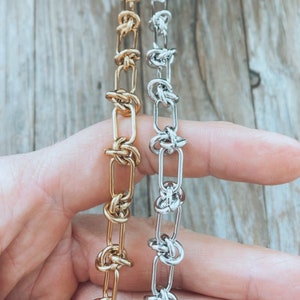 Chaîne en fil de fer barbelé en acier inoxydable, imperméable et hypoallergénique qui ne ternit pas - Chaînes permanentes pour la fabrication de bijoux - Chaîne en gros en gros et en argent