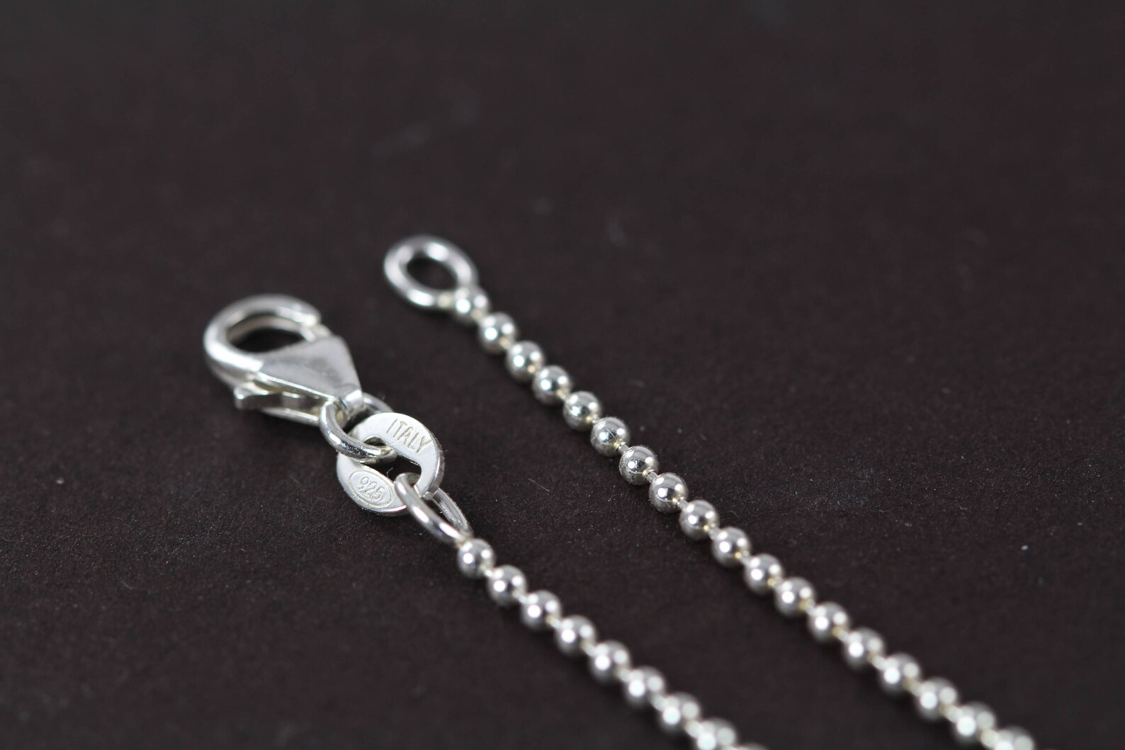 Sterling Silver Ball Chain Necklace 1.5mm Bead Chain Etsy