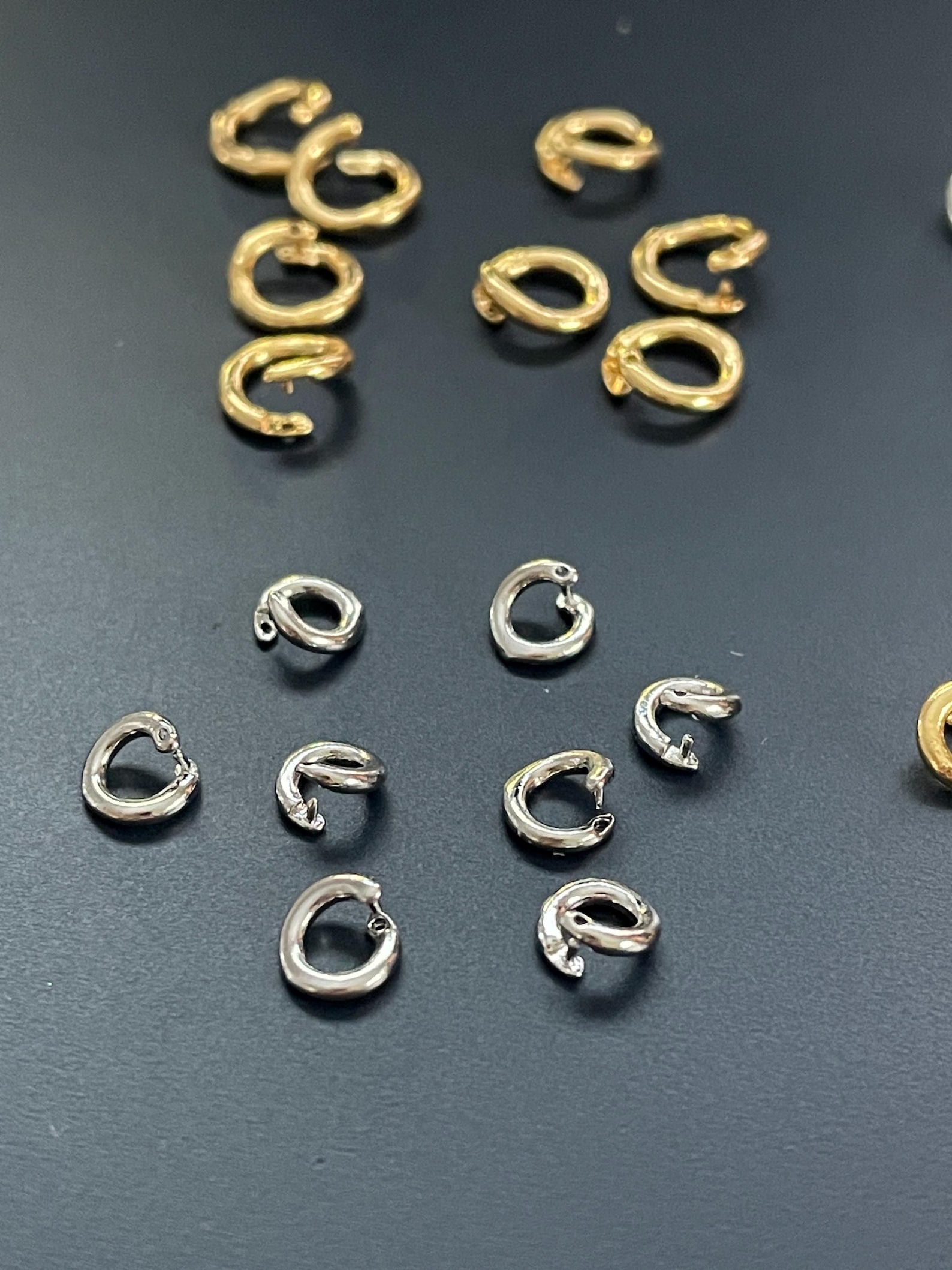 10 Gold Silver White Silver Locking Jump Rings 5.5mm 7.5mm - Stainless ...