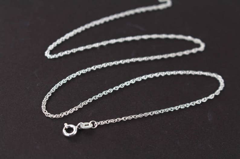 Sterling Silver Necklace , 5 Finished Necklaces Rope Chain 925 Sterling Silver 16 18 20 22 24 inches at 60% Off Retail , Wholesale Chains image 1
