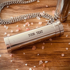 Custom Engraved Mini Teleidoscope Kaleidoscope Necklace Gold Silver - Vintage Traditional Toys - Personalized Unique Gift for Any Occasion