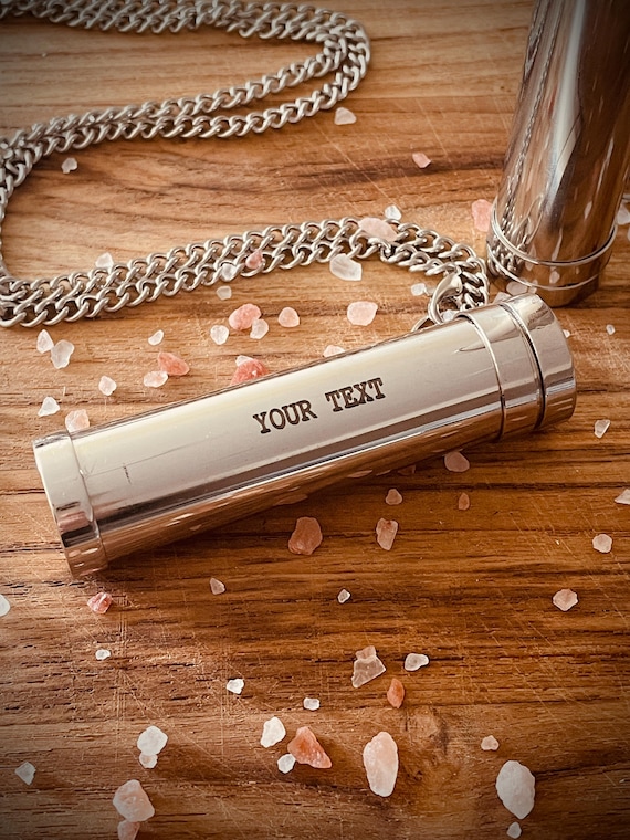 Custom Engraved Mini Teleidoscope Kaleidoscope Necklace Gold Silver - Vintage Traditional Toys - Personalized Unique Gift for Any Occasion