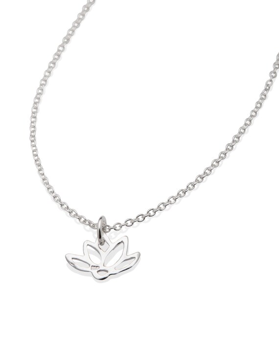 Lotus Necklace Lotus Charm Necklace Spiritual Jewelry Gift Etsy