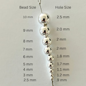 925 Sterling Silver Beads Round Seamless - Wholesale Bulk - Made in USA - 2.5mm 3mm 4mm 5mm 6mm 7mm 8mm 9mm 10mm