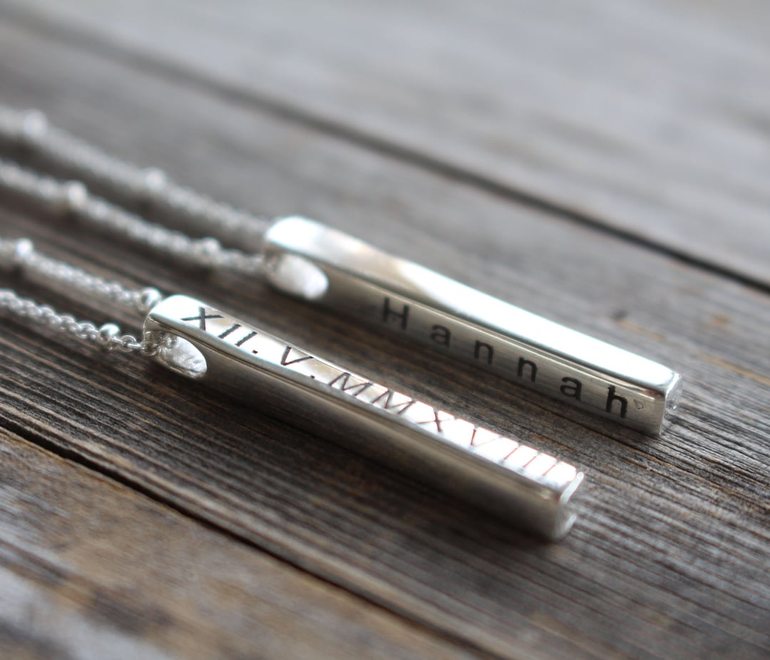 AXELUNA Collana In Argento Sterling 925 Con Barra Incisa 'Believe In You Like I Do' - Gioiello Ispiratore Per Donne In Scatola Regalo - 4