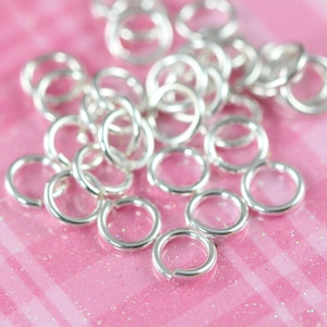 6mm Sterling Silver Open Jump Rings 20 Gauge, 25 pcs Bulk Jumprings, 925 Sterling Silver image 1