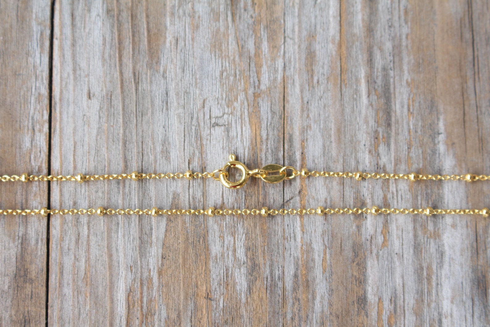 Satellite Chain Necklace Gold , Dainty Satellite Ball Chain Necklaces , 18k Gold Filled Etsy