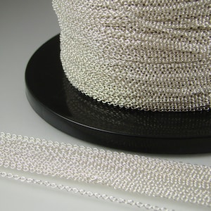 925 Sterling Silver Chain by the Foot 10 Feet Permanent Jewelry Necklace Cable Chain Bulk Chain Wholesale Chain Wholesale Chains image 3