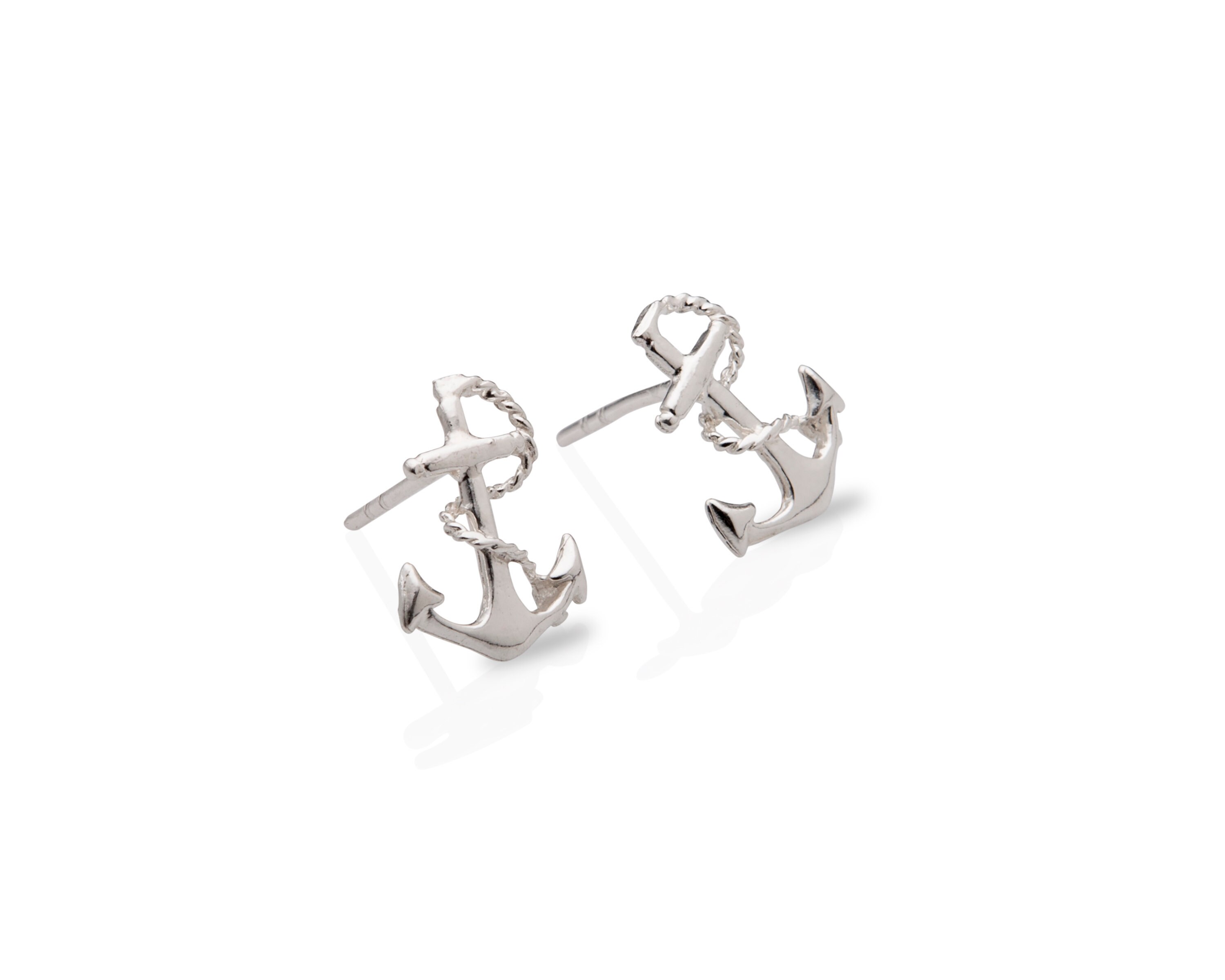 Anchor Stud Earrings Sterling Silver Studs Nautical Jewelry Etsy
