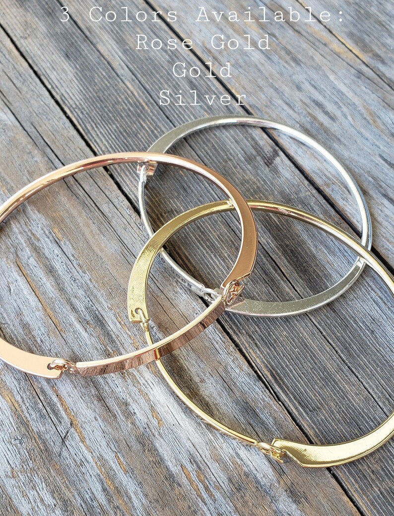 Inspirational Bracelet Quote Bracelet Custom Engraved Etsy