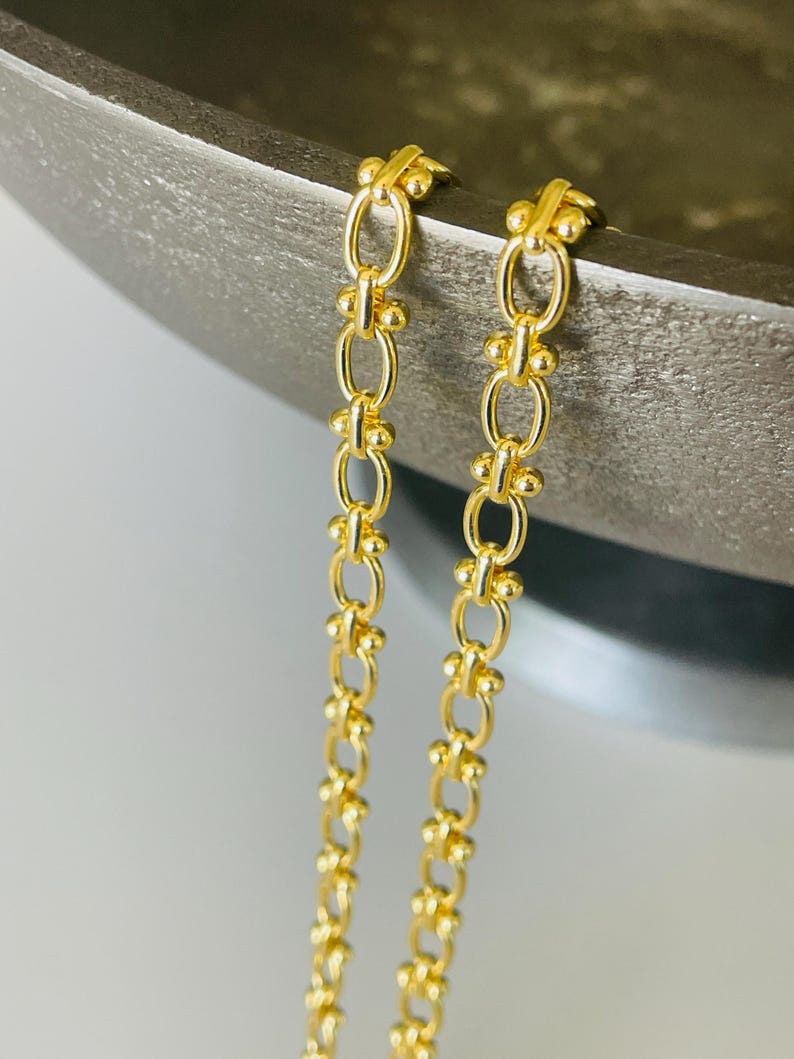 18k Gold PVD Plated Oval Chain - Elegant Tarnish Resistant Popular ...