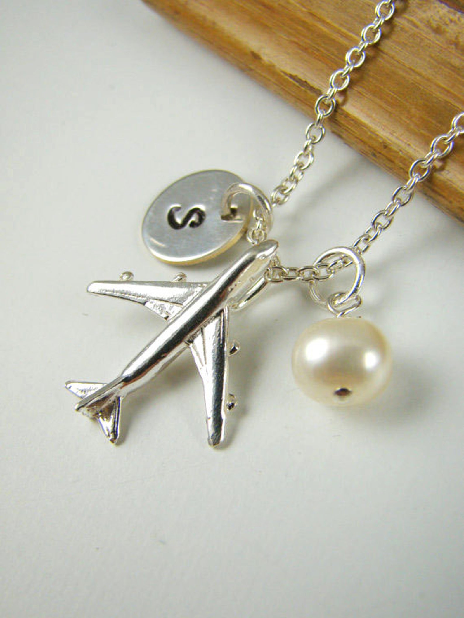 Flight Attendant Gifts Personalized Airplane Necklace and Card - Etsy
