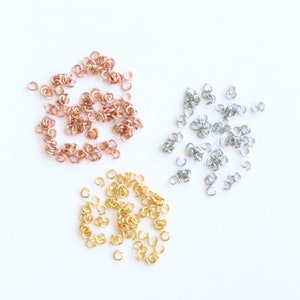 Stainless Steel Jump Rings: 100 Pack, 5mm x 0.8mm, 20 Gauge - Silver , Gold , Rose Gold Options