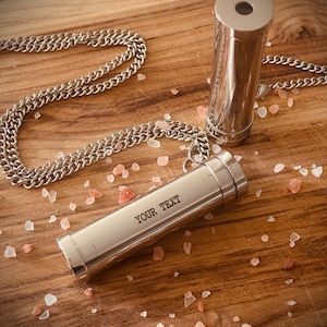 Silver or Gold Custom Engraved Mini Teleidoscope Kaleidoscope Necklace - Vintage Traditional Toys - Personalized Unique Gift