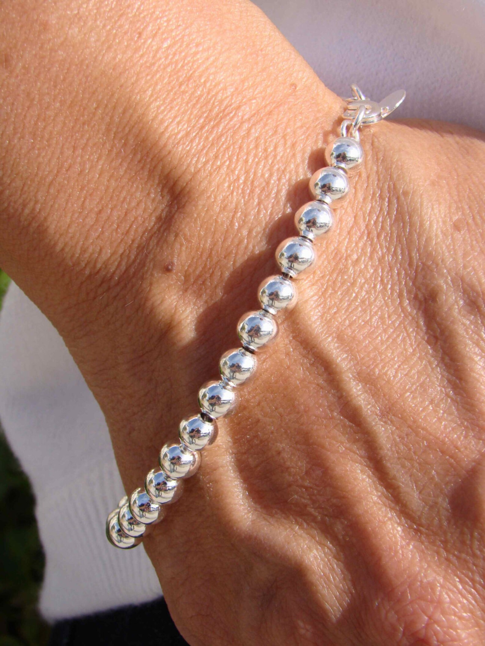 Ball Bracelet Bead Bracelet 925 Sterling Silver Balls Etsy