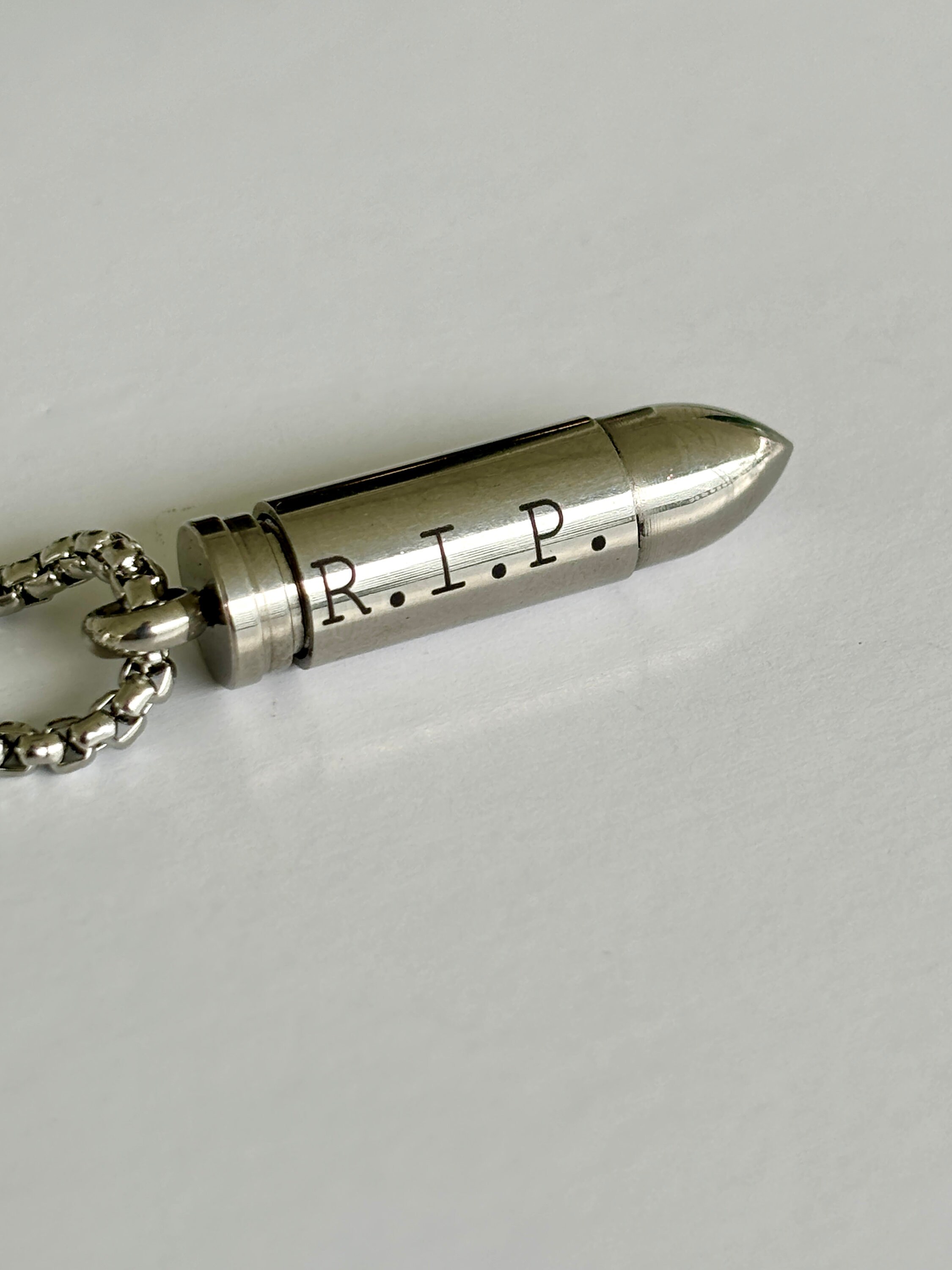Ingraved Bullets Engraved Bullet Urn Necklace – Stainless Steel Memorial Keepsake - Etsy