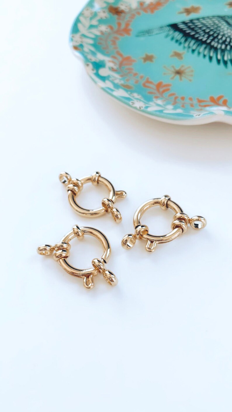 Round Spring Buckle - Lobster Clasps in Gold and Silver - Hooks ...