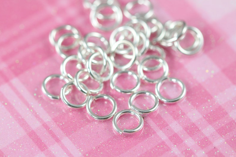 5mm Sterling Silver Open Jump Rings 20 Gauge, 25 pcs Bulk Jumprings, 925 Sterling Silver image 4