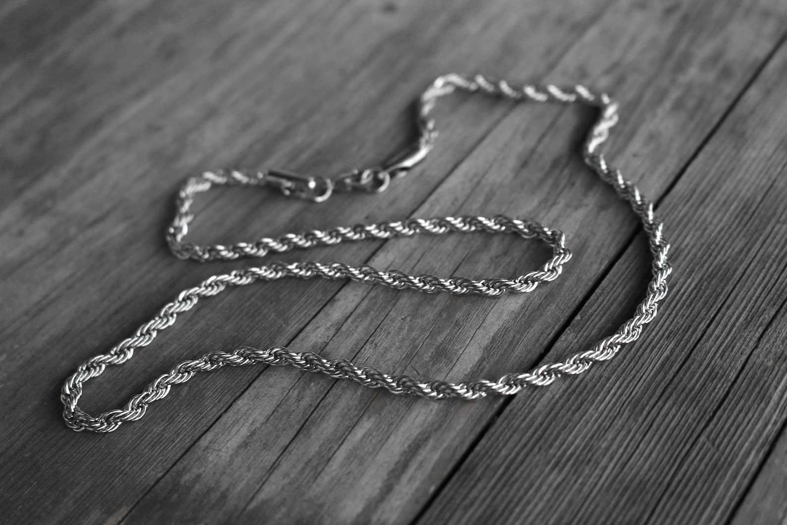Tarnished Rope Tarnish Free Rope Chain Necklace - Stainless Steel Waterproof ...