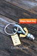 Gift for Him - Nuts About You Key Ring Custom Engraved - Anniversary Gift for Him - Boyfriend Gift 