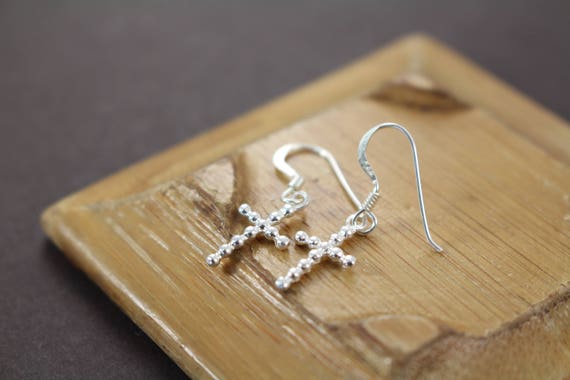 2019 Fashion 100/% 925 Sterling Silver Cross Earrings Young Girl Gifts Jewelry