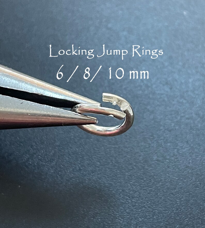 5 Silver Locking Jump Rings No Solder Lock Jump Rings 6mm Etsy