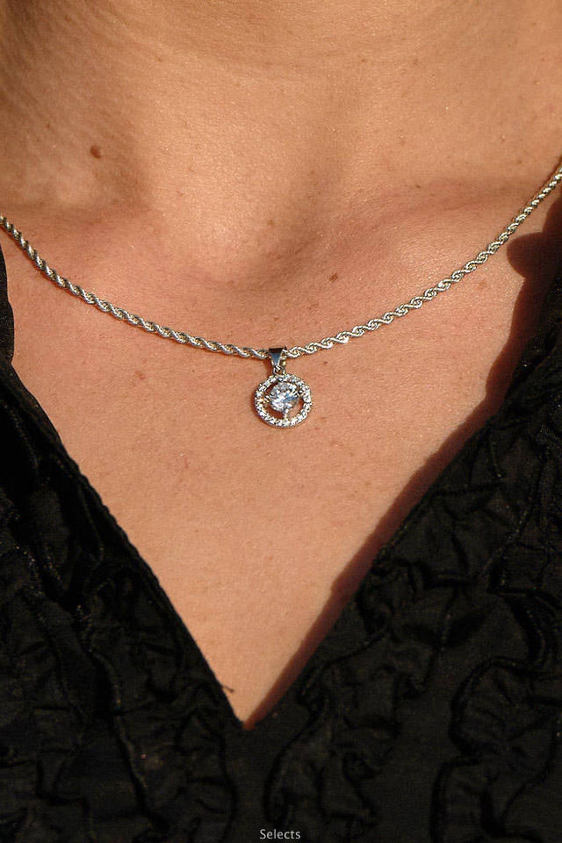 5 Wholesale Rope Chain Necklaces Sterling Silver and Rhodium Etsy