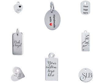 Branding Tags - Custom Logo Tags - Brand Tags Custom Engraved for Your Jewelry - Brand Tag