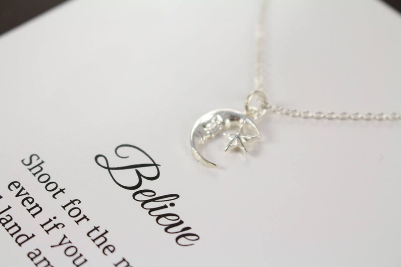 Shoot for the moon necklace Clearance