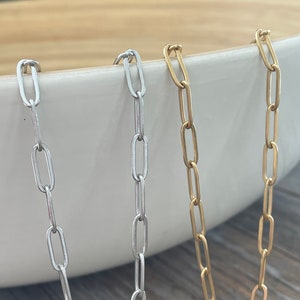 Paperclip Chain No Fade Non-Tarnish Gold Silver Wholesale Bulk Chain DIY Chain for Permanent Jewelry Making 画像 4