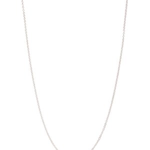 Puede incluir: Un collar de cadena de plata con un dise&ntilde;o delicado y enlazado.