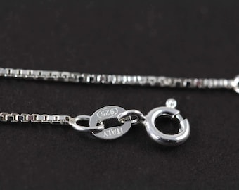 Catena A Scatola Veneziana Aeon In Vero Argento Sterling Da 1 - Foto 11