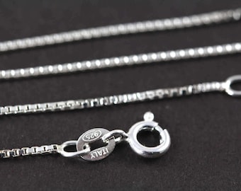 Catena A Scatola Veneziana Aeon In Vero Argento Sterling Da 1 - Foto 5