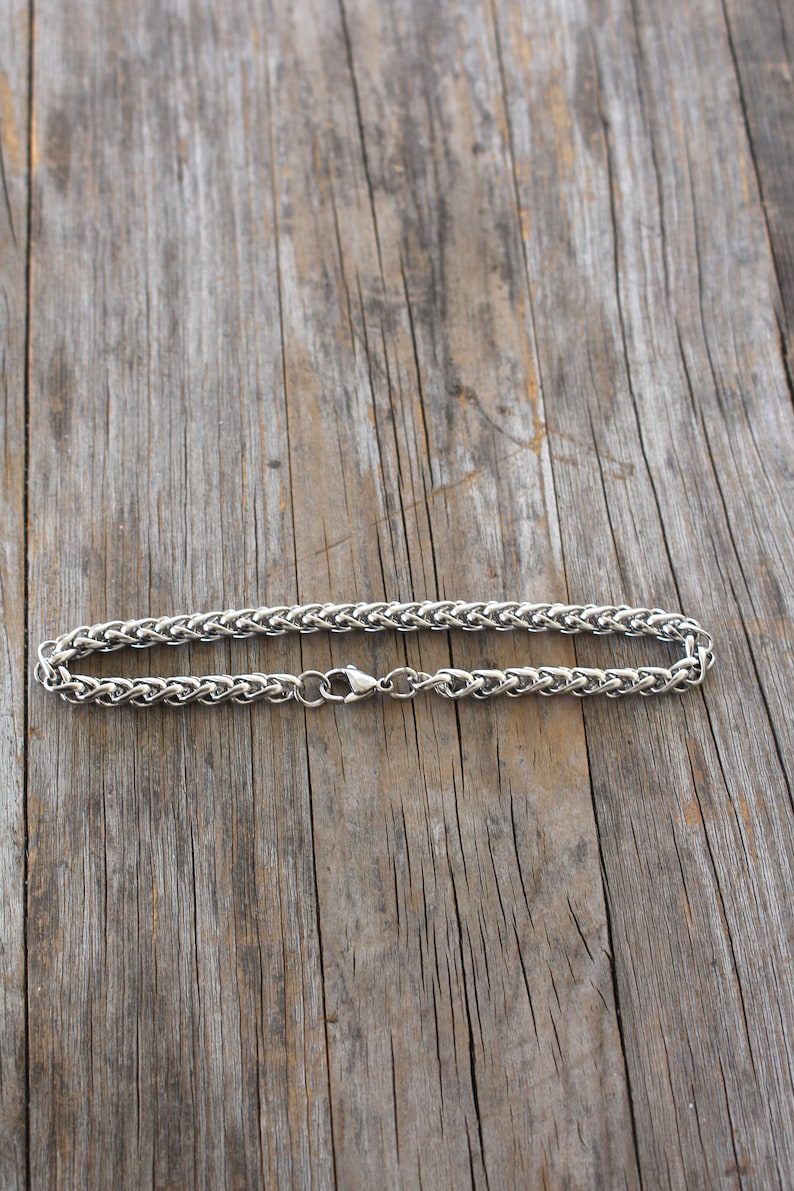 Bracelet Men Women Unisex - Stainless Steel 5mm Chain Bracelet 