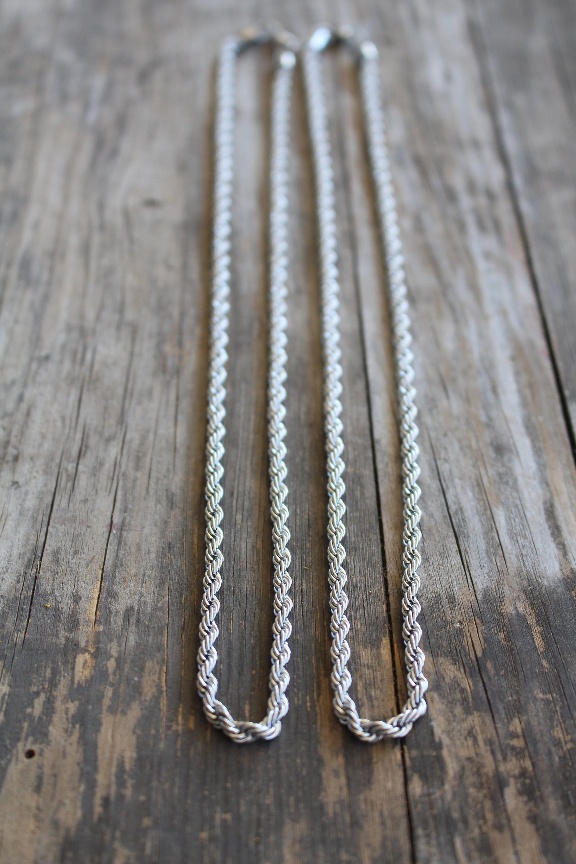 Stainless Steel Necklace Men Rope Chain 