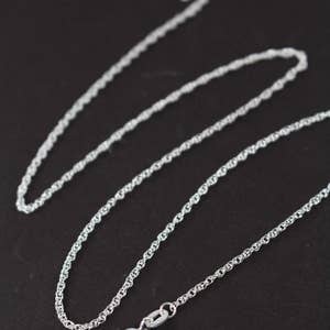 Sterling Silver Necklace , 5 Finished Necklaces Rope Chain 925 Sterling Silver 16 18 20 22 24 inches at 60% Off Retail , Wholesale Chains image 3