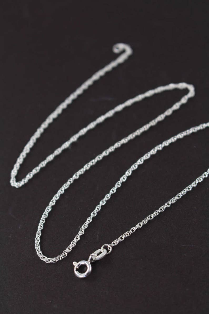 Sterling Silver Necklace , 5 Finished Necklaces Rope Chain 925 Sterling Silver 16 18 20 22 24 inches at 60% Off Retail , Wholesale Chains image 3