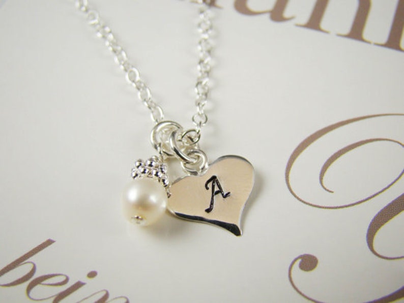 Flower Girl Gifts Necklaces Personalized Initial Necklace Wedding Jewelry FG005 image 4