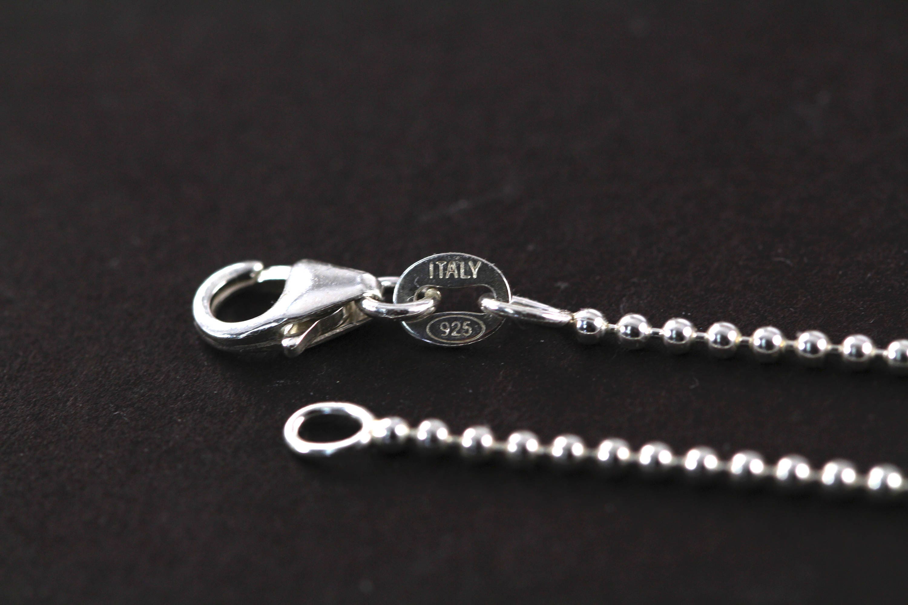 Sterling Silver Ball Chain Necklace 1.5mm , Bead Chain Necklaces