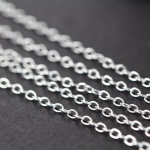 Sterling Silver Chain 10 Feet Permanent Jewelry Cable Necklace Chain Bulk Wholesale Chain Wholesale Chains 925 Sterling Silver image 4