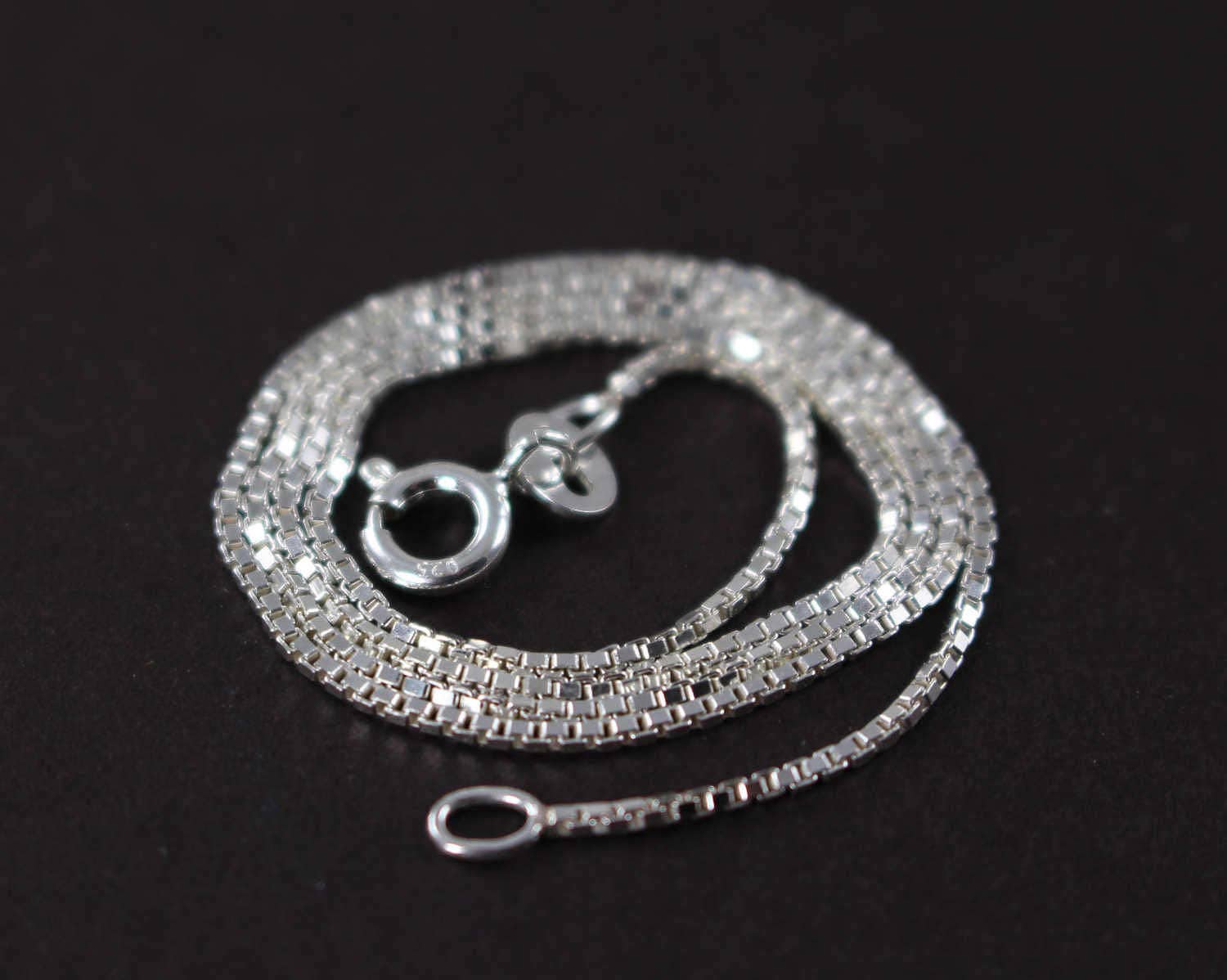 Catena A Scatola Veneziana Aeon In Vero Argento Sterling Da 1 - Foto 7