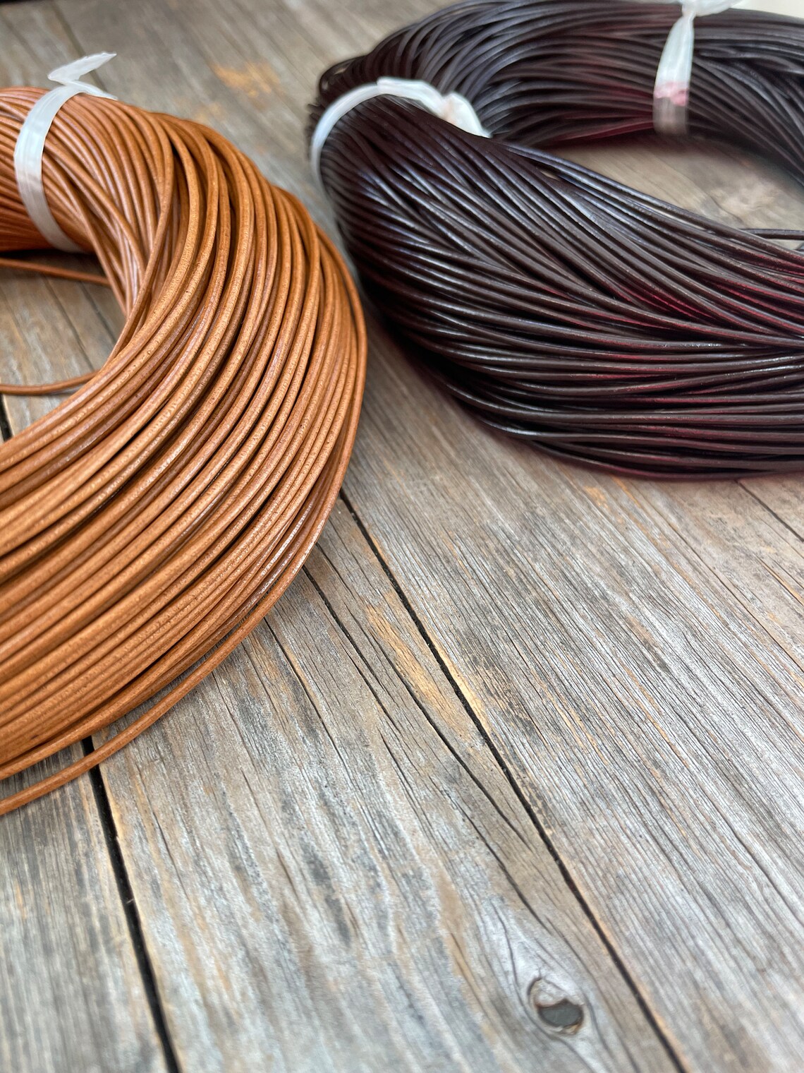 3 Feet Leather Round Cord Rope String for Bracelet Jewelry Making ...